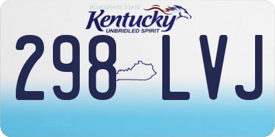 KY license plate 298LVJ