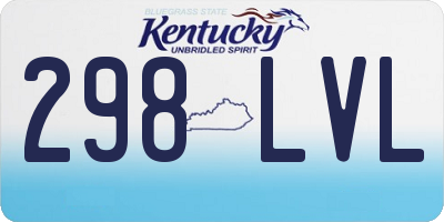 KY license plate 298LVL