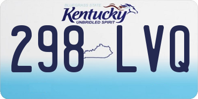 KY license plate 298LVQ
