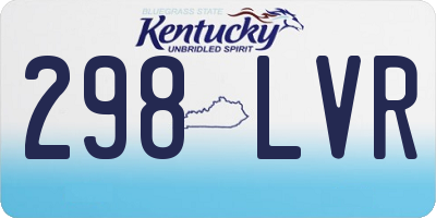 KY license plate 298LVR