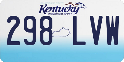 KY license plate 298LVW