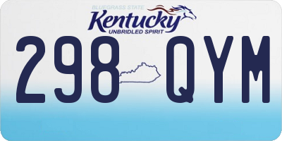KY license plate 298QYM
