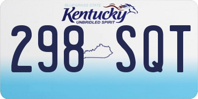 KY license plate 298SQT