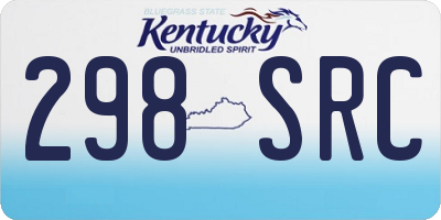 KY license plate 298SRC