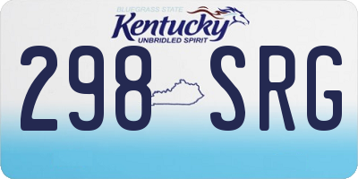 KY license plate 298SRG