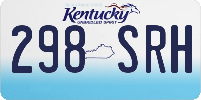 KY license plate 298SRH