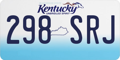 KY license plate 298SRJ