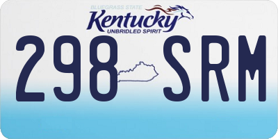 KY license plate 298SRM