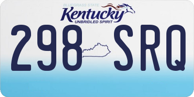 KY license plate 298SRQ
