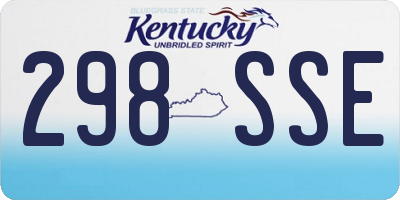 KY license plate 298SSE