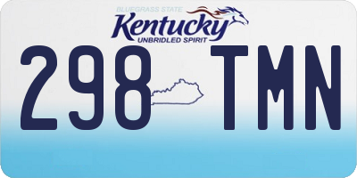 KY license plate 298TMN