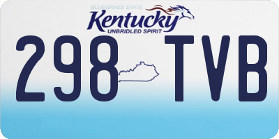 KY license plate 298TVB