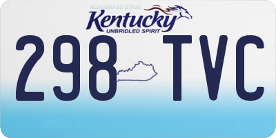 KY license plate 298TVC
