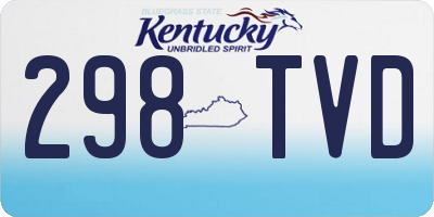 KY license plate 298TVD