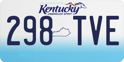 KY license plate 298TVE