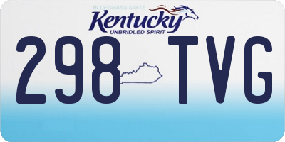 KY license plate 298TVG