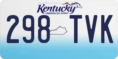 KY license plate 298TVK