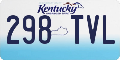 KY license plate 298TVL
