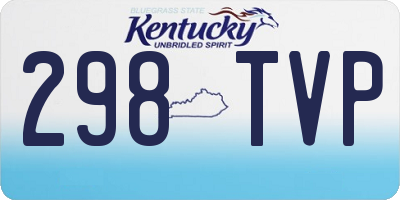 KY license plate 298TVP