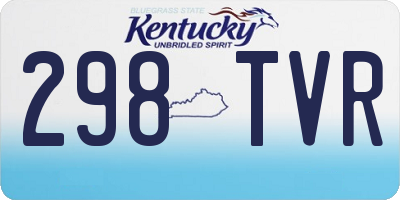 KY license plate 298TVR