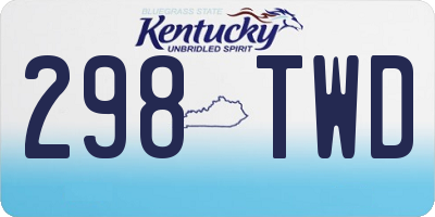 KY license plate 298TWD