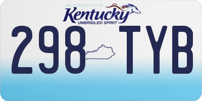 KY license plate 298TYB