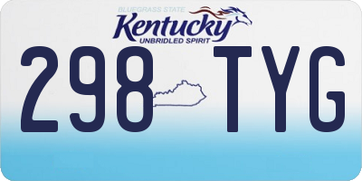 KY license plate 298TYG