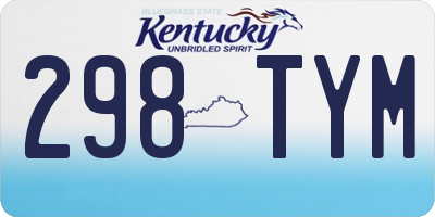 KY license plate 298TYM