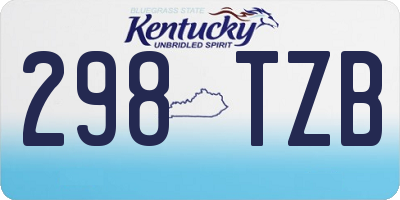 KY license plate 298TZB