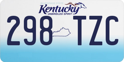 KY license plate 298TZC