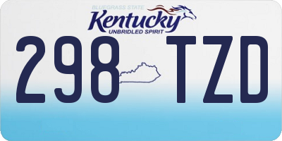 KY license plate 298TZD