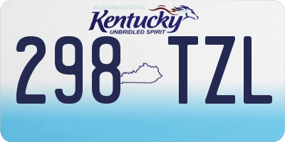 KY license plate 298TZL