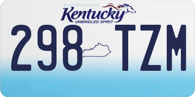 KY license plate 298TZM