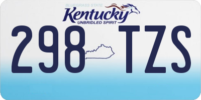 KY license plate 298TZS