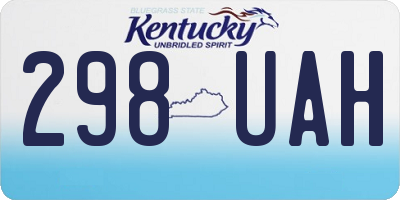 KY license plate 298UAH