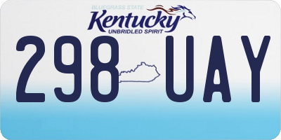 KY license plate 298UAY
