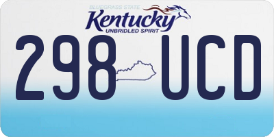 KY license plate 298UCD