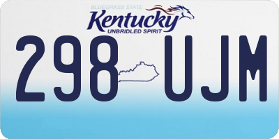KY license plate 298UJM