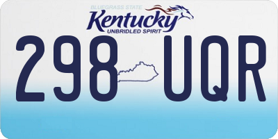 KY license plate 298UQR