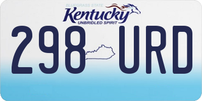KY license plate 298URD