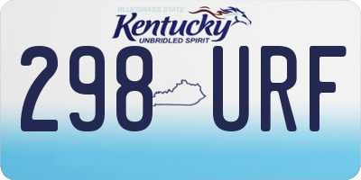 KY license plate 298URF