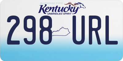 KY license plate 298URL