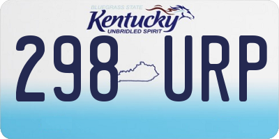 KY license plate 298URP