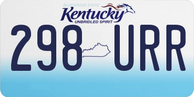 KY license plate 298URR