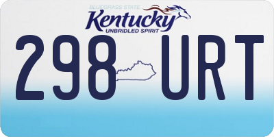 KY license plate 298URT