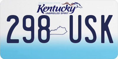 KY license plate 298USK