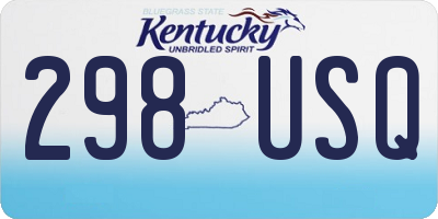KY license plate 298USQ