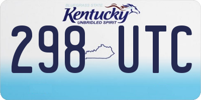 KY license plate 298UTC