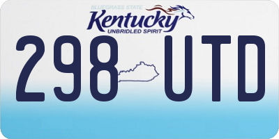 KY license plate 298UTD