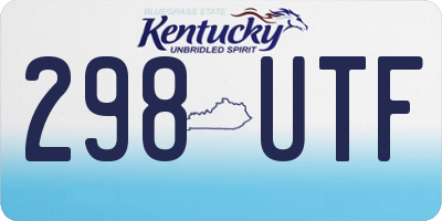 KY license plate 298UTF